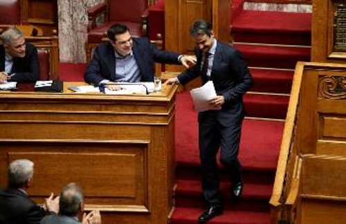 Με κάλπικες αντιπαραθέσεις, ΣΥΡΙΖΑ και ΝΔ επιχειρούν να «κουκουλώσουν» τη «συμβολή» και των δυο τους στην προώθηση και αυτού του αντιλαϊκού εργαλείου του κεφαλαίου