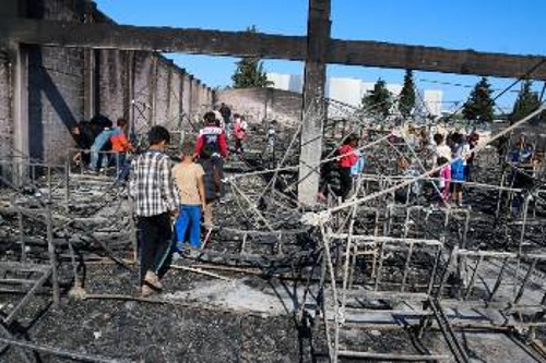 Η τραγωδία σε όλο της το μεγαλείο. Αποκαΐδια ο καταυλισμός στα Διαβατά Θεσσαλονίκης