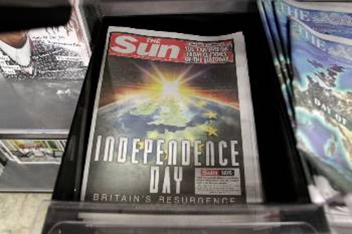 Τα περί «μέρας ανεξαρτησίας» που σήκωσε η φυλλάδα «Sun», σε ό,τι αφορά το λαό μονό ανεξαρτησία από την αντεργατική πολιτική δεν σημαίνουν
