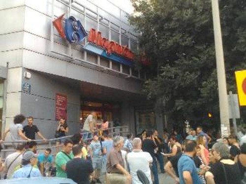 Από παλιότερη κινητοποίηση σε κατάστημα του «Μαρινόπουλου» στη Θεσσαλονίκη