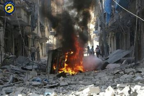 Από τους βομβαρδισμούς στο Χαλέπι