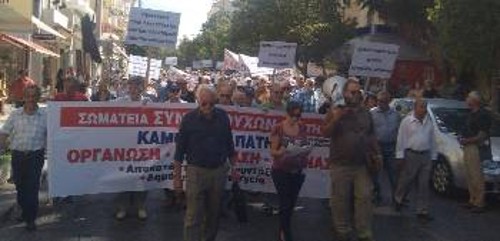 Από τη διαδήλωση στην Κρήτη