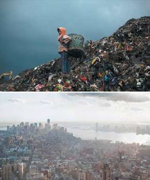 Τα βουνά από πλαστικά σκουπίδια, όπως αυτό στην Τζακάρτα της Ινδονησίας, και τα βουνά από μπετόν, όπως στη Νέα Υόρκη, θα έχουν αρκετά μεγάλο χρόνο ζωής, ώστε να αποτελέσουν τοπικά γεωλογικά στρώματα του γήινου φλοιού