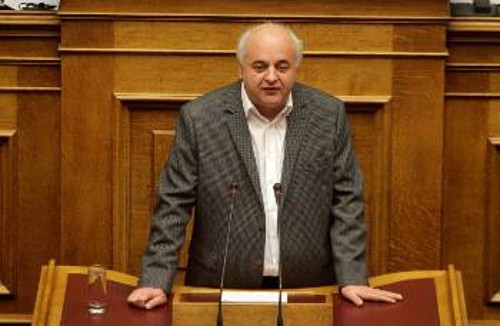 Ο κοινοβουλευτικός εκπρόσωπος και γενικός εισηγητής του ΚΚΕ, Νίκος Καραθανασόπουλος, ανέδειξε τον αντιλαϊκό - ταξικό χαρακτήρα του προϋπολογισμού
