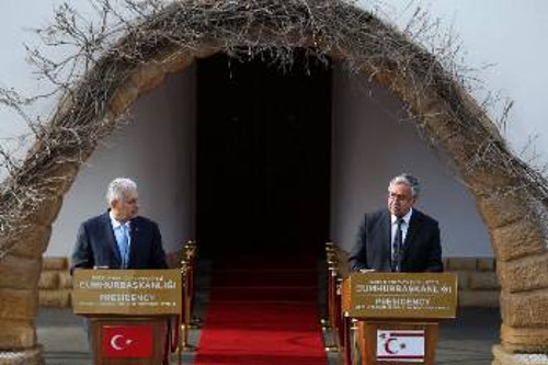 Από την επίσκεψη του Τούρκου πρωθυπουργού στα Κατεχόμενα