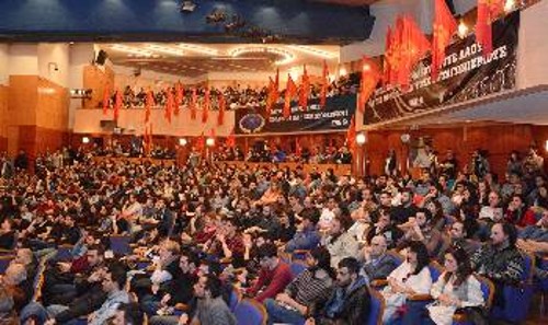 Πλήθος κόσμου παρακολούθησε την εκδήλωση στην αίθουσα τελετών του Πανεπιστημίου Μακεδονίας