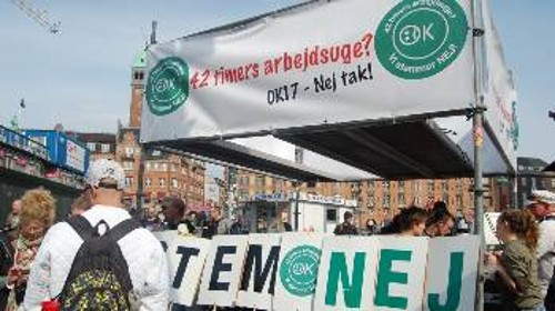 Από πρόσφατη απεργία στη Δανία για τις Συλλογικές Συμβάσεις