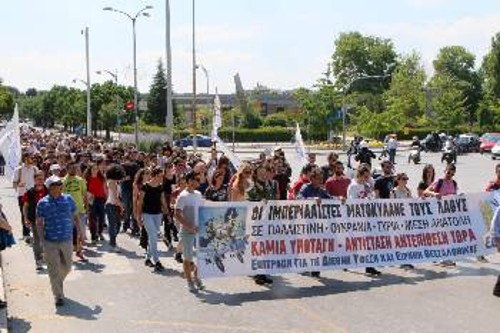 Από την πρόσφατη Πορεία Ειρήνης στη Θεσσαλονίκη