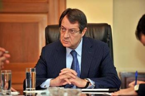 Ο Πρόεδρος της Κυπριακής Δημοκρατίας στη χτεσινή συνεδρίαση του Εθνικού Συμβουλίου