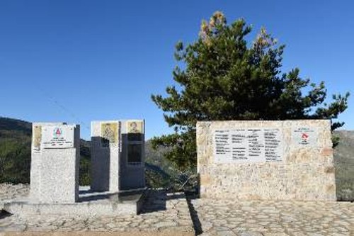 Το μνημείο που στήθηκε προς τιμήν της 3ης Μεραρχίας του ΔΣΕ