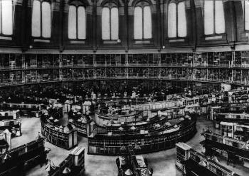 Το αναγνωστήριο της βιβλιοθήκης του Βρετανικού Μουσείου, που δούλευε ο Λένιν την περίοδο 1902 - 1903