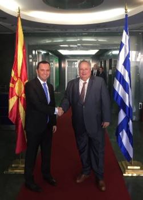 Από παλιότερη συνάντηση του υπουργού Εξωτερικών με τον αν. πρωθυπουργό της ΠΓΔΜ, Μπ. Οσμάνι