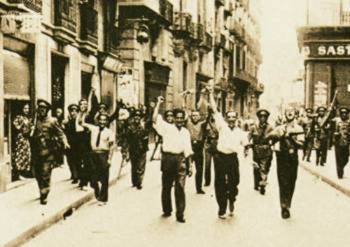 Διαδήλωση στη Μαδρίτη ενάντια στον Φράνκο τον Ιούλη του 1936