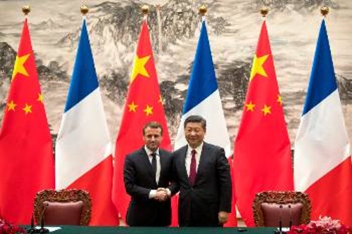 Από τη χτεσινή κοινή συνέντευξη Τύπου των Προέδρων Γαλλίας και Κίνας