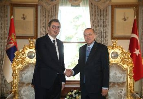 Από την πρόσφατη συνάντηση του Τούρκου Προέδρου, Ρ. Τ. Ερντογάν, με τον Πρόεδρο της Σερβίας, Αλ. Βούτσιτς
