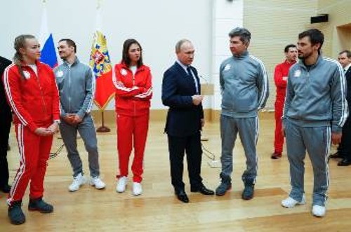 Η ηγεσία της Ρωσίας έδωσε ιδιαίτερη βαρύτητα στην προβολή των αθλητών που τελικά θα λάβουν μέρος στη διοργάνωση της Πιόνγκτσανγκ