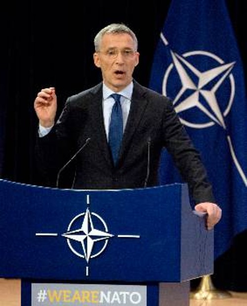 Ο γγ του ΝΑΤΟ κατά τη χτεσινή ενημέρωση για την ατζέντα της Συνόδου που ξεκινά σήμερα