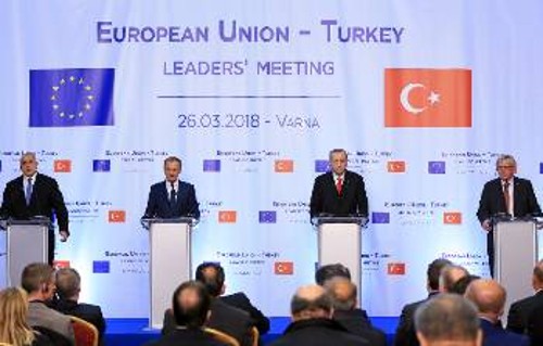 Από την τελευταία Σύνοδο ΕΕ - Τουρκίας στη Βάρνα της Βουλγαρίας, της χώρας που έχει την εξαμηνιαία προεδρία