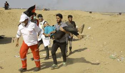 Από την πρόσφατη σφαγή των Παλαιστίνιων διαδηλωτών στη Γάζα