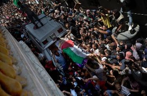Από την κηδεία της 21χρονης Ραζάν στη Γάζα