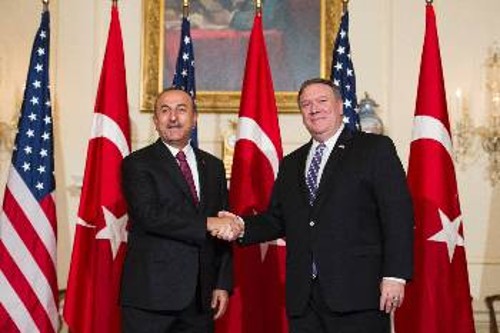 Από την προχτεσινή συνάντηση στην Ουάσιγκτον των ΥΠΕΞ ΗΠΑ και Τουρκίας
