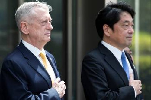 Ο Ιάπωνας υπουργός Αμυνας υποδέχεται τον Αμερικανό ομόλογό του