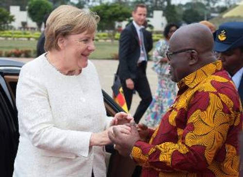 Η Αγκ. Μέρκελ με τον Πρόεδρο της Γκάνας, Νάνα Ακούφο - Αντο
