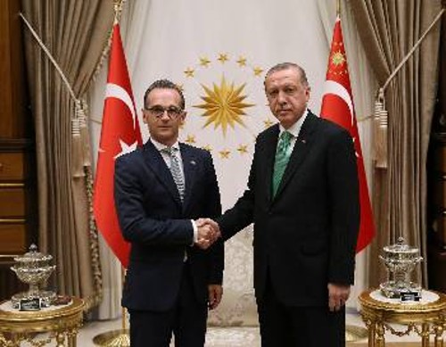 Ο Γερμανός ΥΠΕΞ συνάντησε και τον Πρόεδρο της Τουρκίας, Ρ. Τ. Ερντογάν