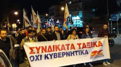 Από τη χτεσινή κινητοποίηση συνδικάτων και εργαζομένων στο Ηράκλειο