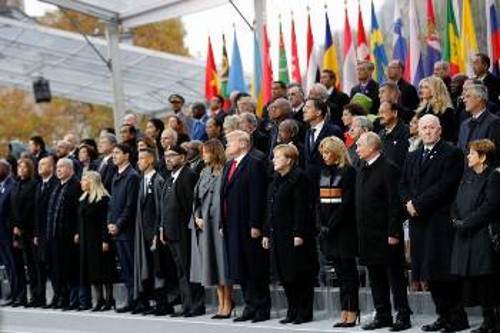 Οι ηγέτες των ιμπεριαλιστικών δυνάμεων και των σύγχρονων πολέμων, στις εκδηλώσεις στη Γαλλία
