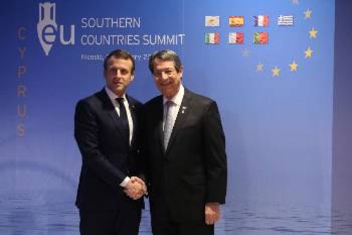 Από την προχτεσινή συνάντηση των Προέδρων Γαλλίας - Κύπρου