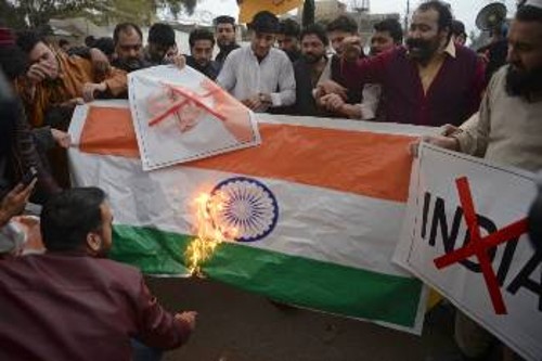 Από διαμαρτυρίες χτες στο Πακιστάν ενάντια στην επίθεση της Ινδίας