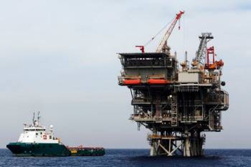 Εξέδρα εξόρυξης φυσικού αερίου στην Ανατ. Μεσόγειο