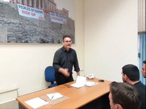 Ο Γ. Πρωτούλης στην πρόσφατη σύσκεψη του ψηφοδελτίου της «Λαϊκής Συσπείρωσης» Περιφέρειας Αττικής
