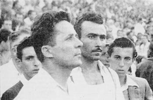 Ο Ν. Ζαχαριάδης στη μεγάλη συγκέντρωση στον «Παναθηναΐκό» το 1945
