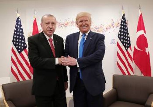 Από την τελευταία συνάντηση που είχαν Ερντογάν - Τραμπ, στη Σύνοδο του G-20 στην Ιαπωνία