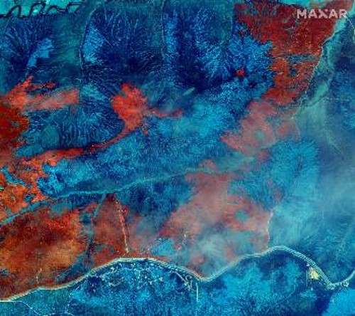 Δορυφορική φωτογραφία από τα πύρινα μέτωπα στην Αλάσκα