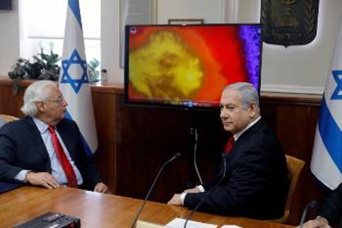 Ο Ισραηλινός πρωθυπουργός Μπ. Νετανιάχου και ο Αμερικανός πρέσβης Ντ. Φρίντμαν παρακολούθησαν μαζί τη δοκιμή