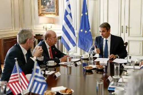 Μητσοτάκης, Πάιατ και Ρος, σε πρόσφατη συνάντηση στην Αθήνα