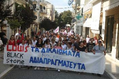 Από τη συμμετοχή των εργαζομένων στα ξενοδοχεία του ομίλου στην Κέρκυρα στην πρόσφατη απεργία