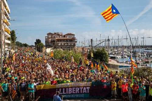 Από τις διαδηλώσεις υπέρ της «αυτοδιάθεσης» της Καταλονίας