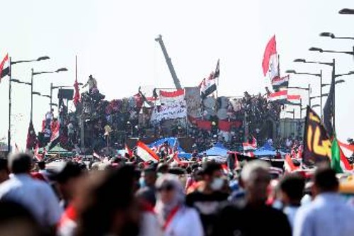 Από τις συνεχιζόμενες διαδηλώσεις στη Βαγδάτη