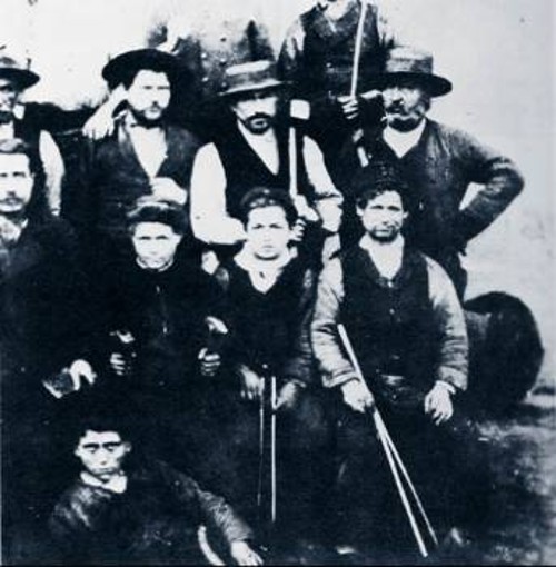 Ομάδα Παρισινών εργατών, που συμμετείχαν στην εξέγερση της Παρισινής Κομμούνας
