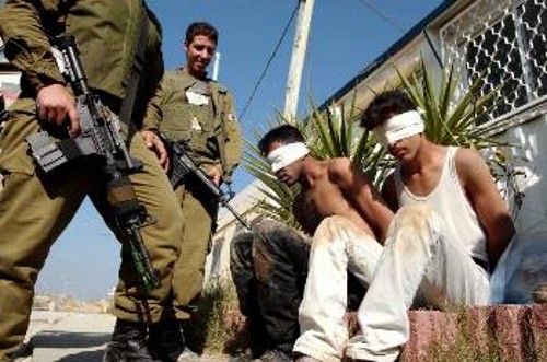 Συνεχείς είναι οι συλλήψεις από τον Ισραηλινό στρατό κατοχής