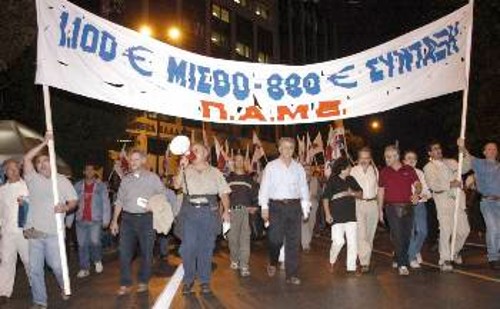 Μακριά από τις ανάγκες των εργατών - όπως αυτές διαδηλώνονται από το ταξικό συνδικαλιστικό κίνημα - τα ψευδοαιτήματα που διατύπωσε η πλειοψηφία της διοίκησης της ΓΣΕΕ