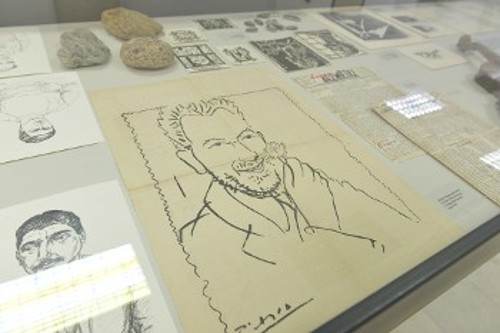 Σκίτσο του Πικάσο στην «Ουμανιτέ», που απεικονίζει τον Ν. Μπελογιάννη