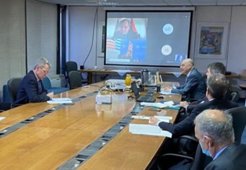 Από την τηλεδιάσκεψη του υπουργού Εξωτερικών με τον Αμερικανό πρέσβη στη Λιβύη, παρουσία του Πάιατ