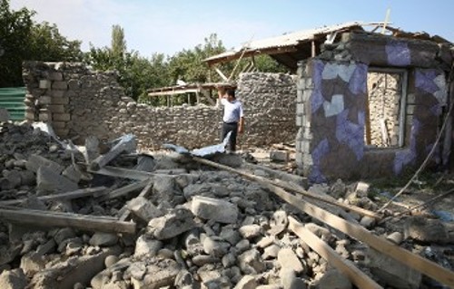 Κατεστραμμένο σπίτι στις συγκρούσεις στο Ναγκόρνο Καραμπάχ