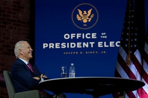 Ο νέος Πρόεδρος, Τζ. Μπάιντεν, δηλώνει έτοιμος να υπερασπιστεί τα συμφέροντα των αμερικανικών μονοπωλίων