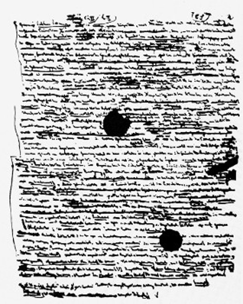 Αριστερά σελίδα από το χειρόγραφο του 2ου τόμου του «Κεφαλαίου», με σημειώσεις του ίδιου του Μαρξ. Δεξιά η ίδια σελίδα όπως την αντέγραψε ο Ενγκελς
